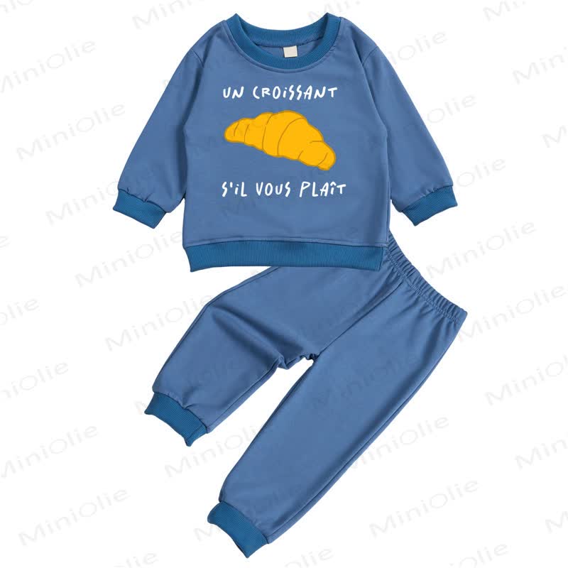 UN CROISSANT S'IL VOUS PLAÎT Baby 2-piece Set - Blue - 2-3T - image 1