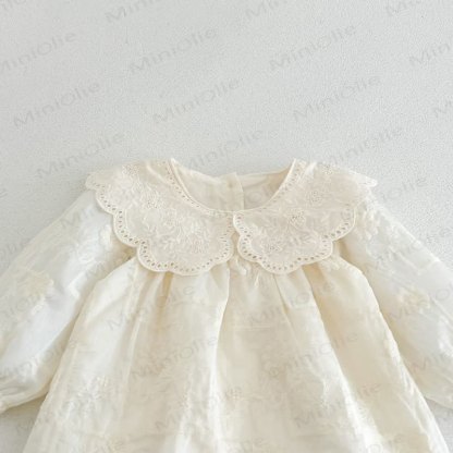 Baby Girl Lace Collar Long Sleeve Dress - image 6
