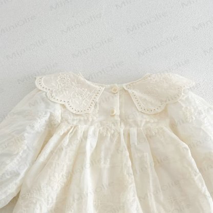 Baby Girl Lace Collar Long Sleeve Dress - image 7