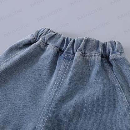 Toddler Baby Girls Denim Jacket and Jogger Pants 3-piece Set - image 11
