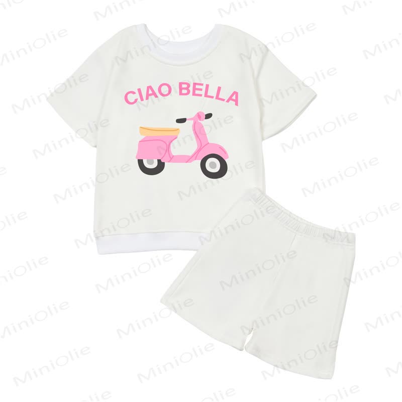 CIAO BELLA Toddler Baby Short Sleeve 2-piece Set - White - 2-3T - image 1
