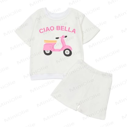 CIAO BELLA Toddler Baby Short Sleeve 2-piece Set - White - 2-3T - image 1