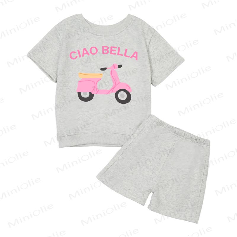 CIAO BELLA Toddler Baby Short Sleeve 2-piece Set - Gray - 2-3T - image 2