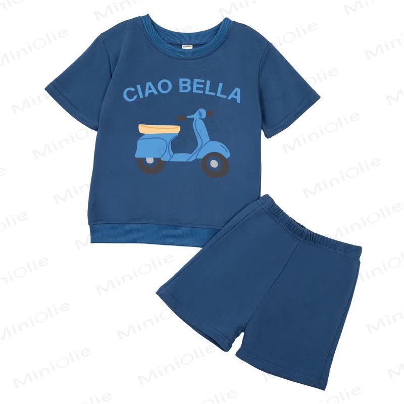 CIAO BELLA Toddler Baby Short Sleeve 2-piece Set - Blue - 2-3T - image 3