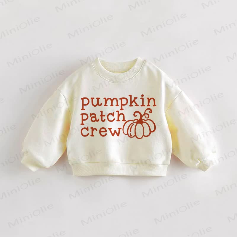 PUMPKIN PATCH CREW Baby Toddler Cream Sweatshirt - Cream - 3-5T - image 1