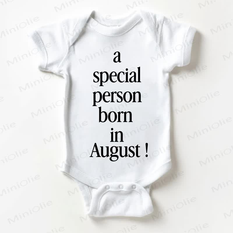A SPECIAL PERSON BORN IN AUGUST! Baby White Bodysuit - White - 18-24M - image 1