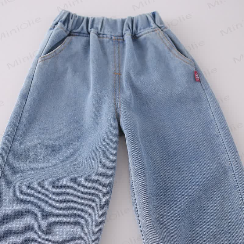 Toddler Girl Bow Knit Vest and Denim Pants 3-piece Set - image 11