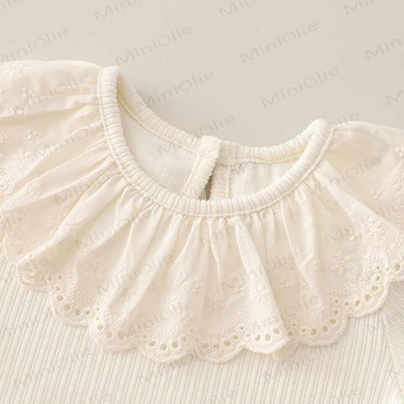 Toddler Girl Mushroom Knit  Vest and Dot Pants 3-piece Set - image 8