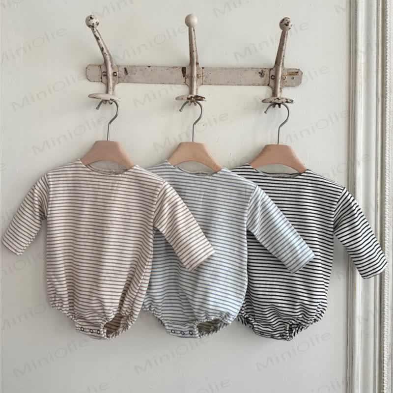 Baby Stripe Long Sleeve Bodysuit - image 1
