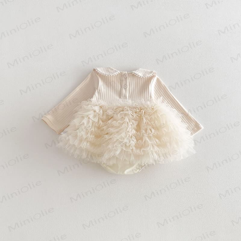 Baby Rib Peter Pan Tulle Skitred Bodysuit - image 7