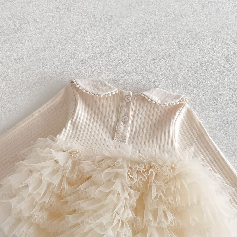 Baby Rib Peter Pan Tulle Skitred Bodysuit - image 8