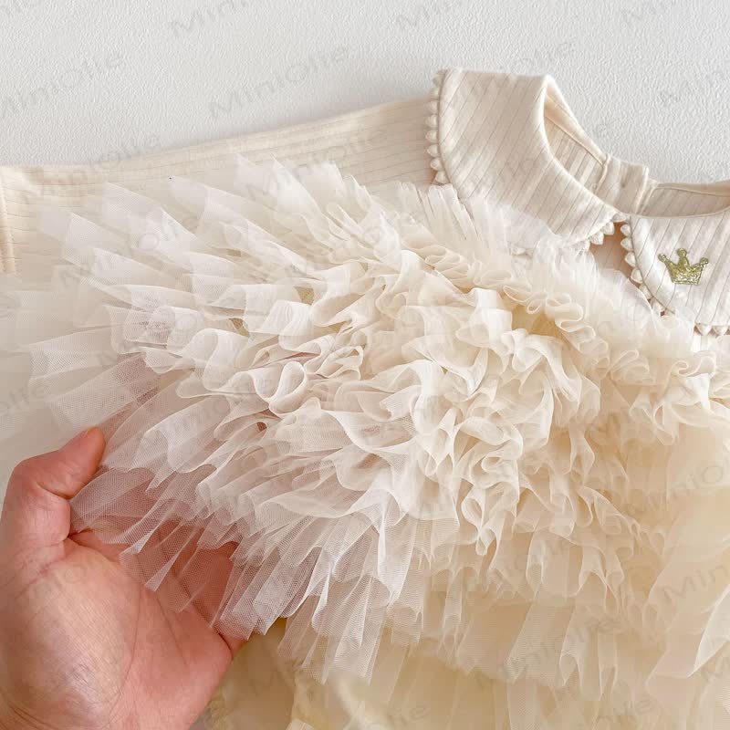 Baby Rib Peter Pan Tulle Skitred Bodysuit - image 11