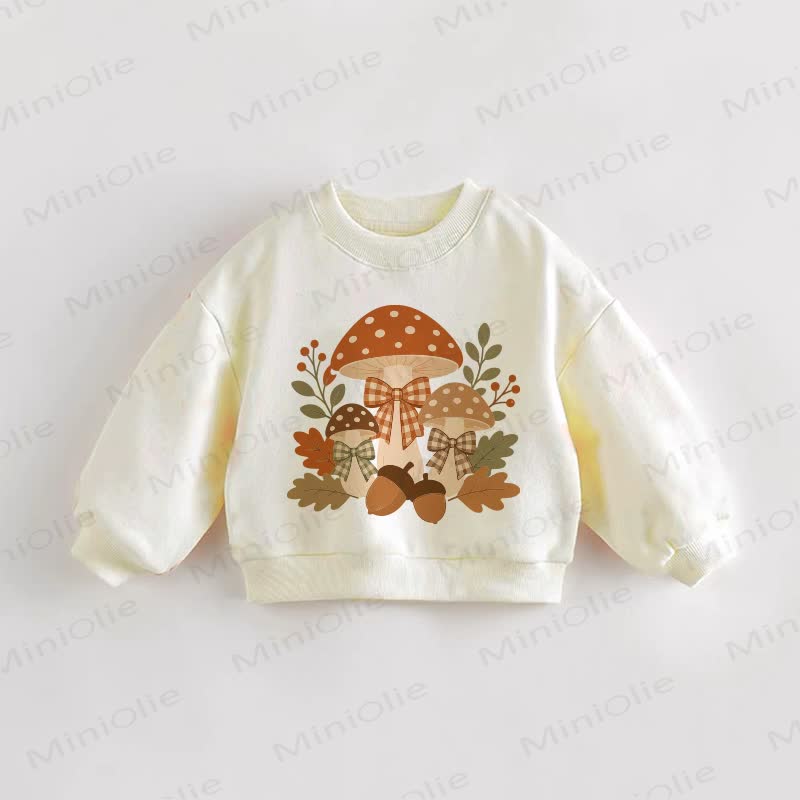 Baby Toddler Mushroom Cream Sweatshirt - Cream - 3-5T - image 1