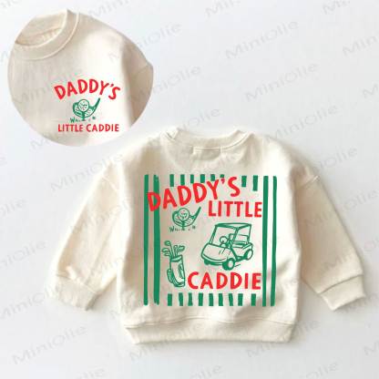 DADDY'S LITTLE CADDIE Baby Toddler Cream Sweatshirt - Cream - 3-5T - image 1