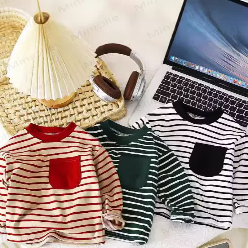 Toddler Soft Striped Long Sleeve Shirt - image 1