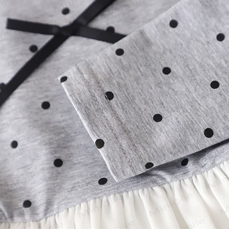 Toddler Girl Polka Dot Ruffle Hem Top and Pants 2-piece Set - image 5