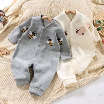 Baby Animal Print Snap Frontn Romper - image 1