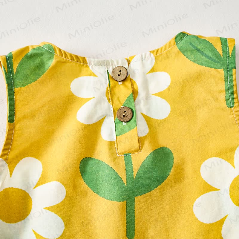 Baby Toddler Yellow Colorful Floral Short-Sleeve Set - image 4