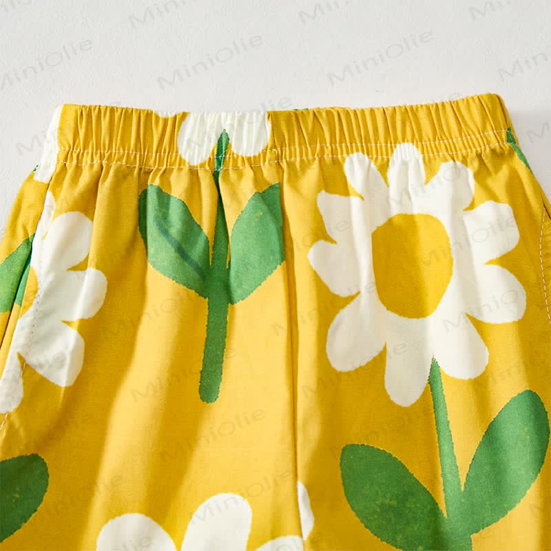 Baby Toddler Yellow Colorful Floral Short-Sleeve Set - image 8