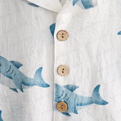 Baby Toddler Shark Print Shirt and Shorts 2-piece Set - image 5