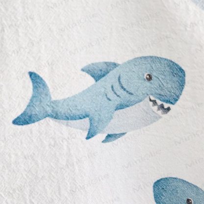 Baby Toddler Shark Print Shirt and Shorts 2-piece Set - image 4