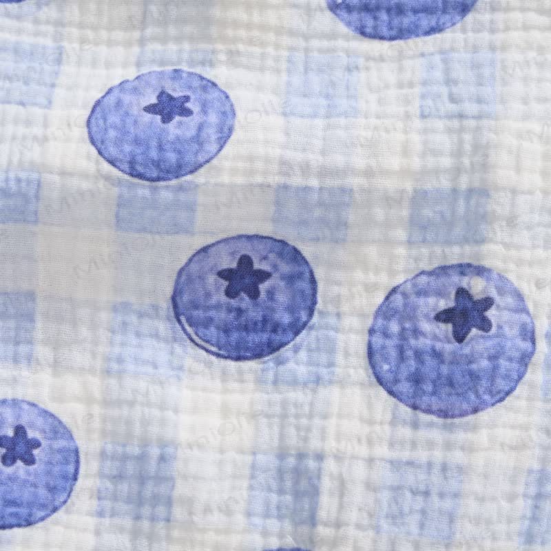 Baby Girl Blueberry Checkerboard Romper with Hat - image 7
