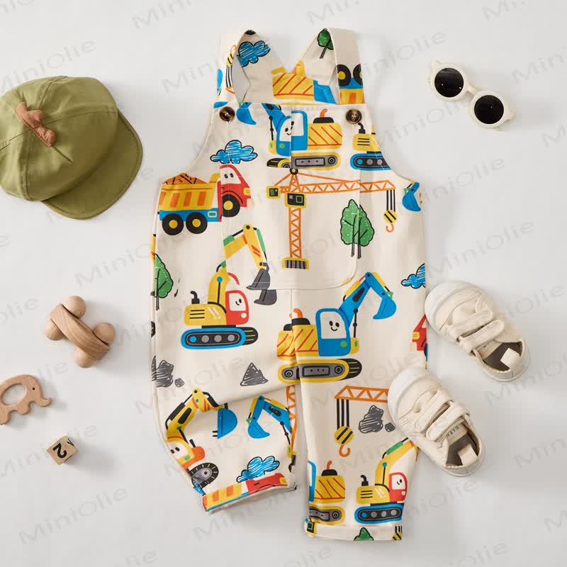 Baby Toddler Boys Excavators Overalls - image 4