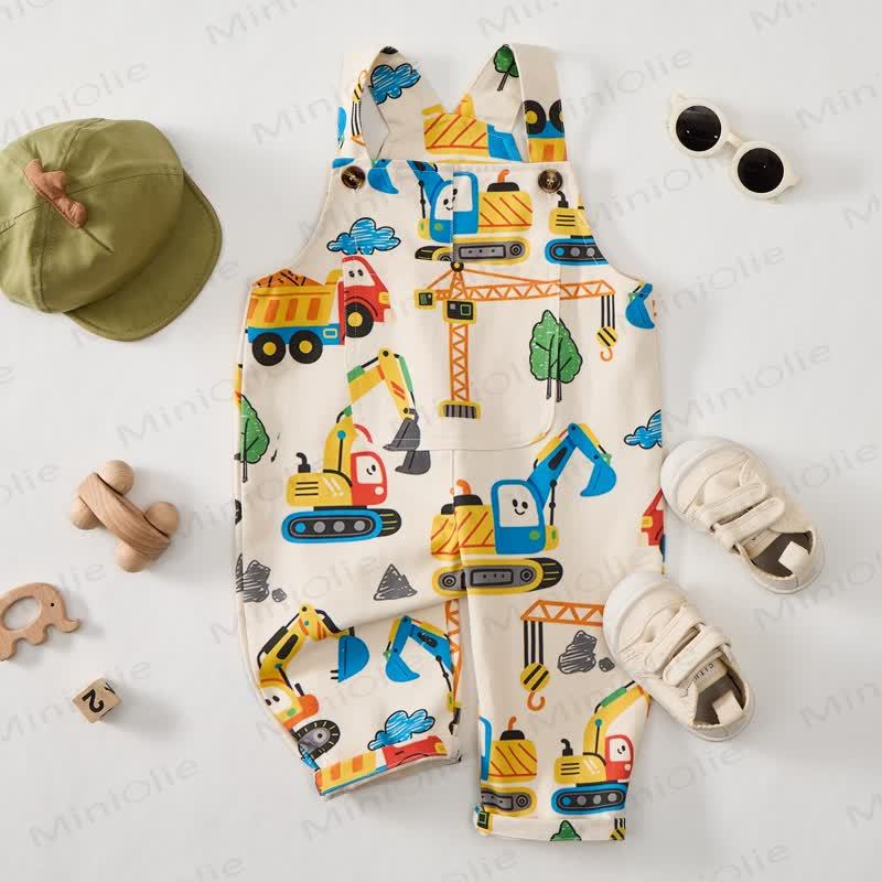 Baby Toddler Boys Excavators Overalls - image 4