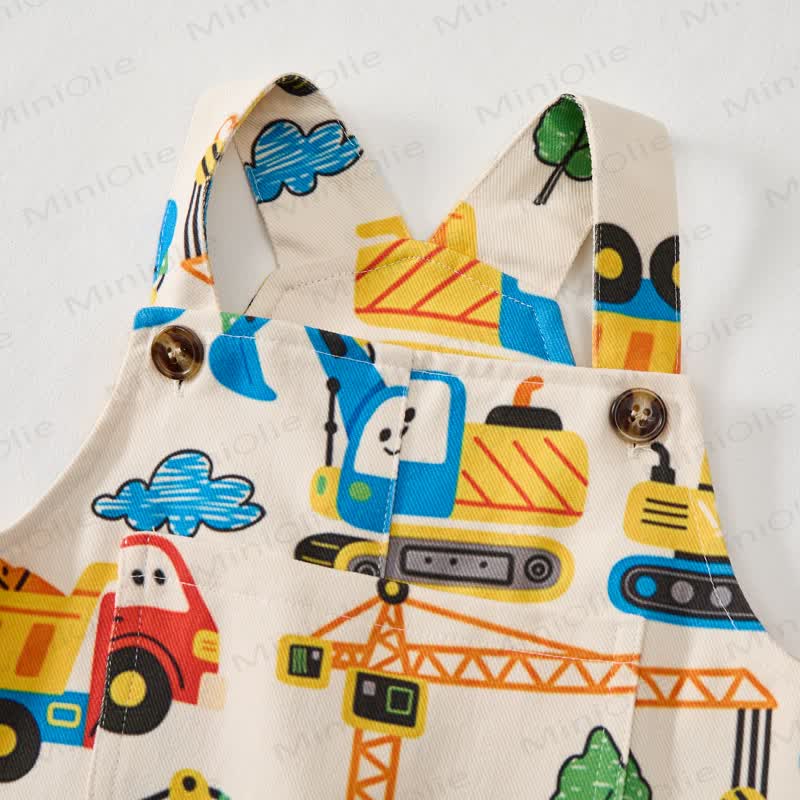 Baby Toddler Boys Excavators Overalls - image 7