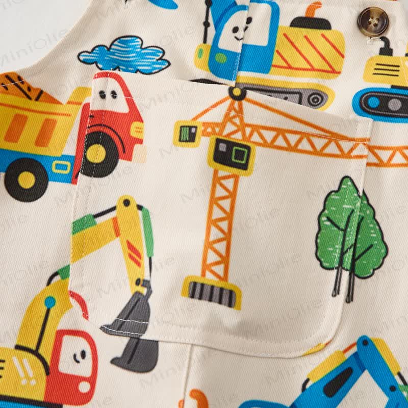 Baby Toddler Boys Excavators Overalls - image 8