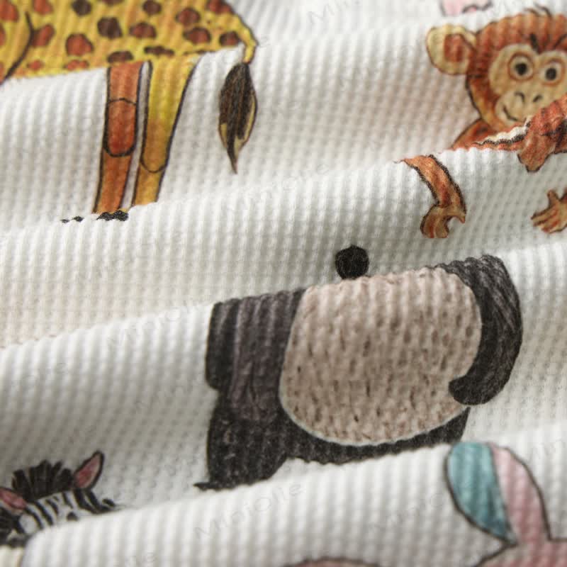 Baby Animal Print Waffle 2-piece Set - image 3