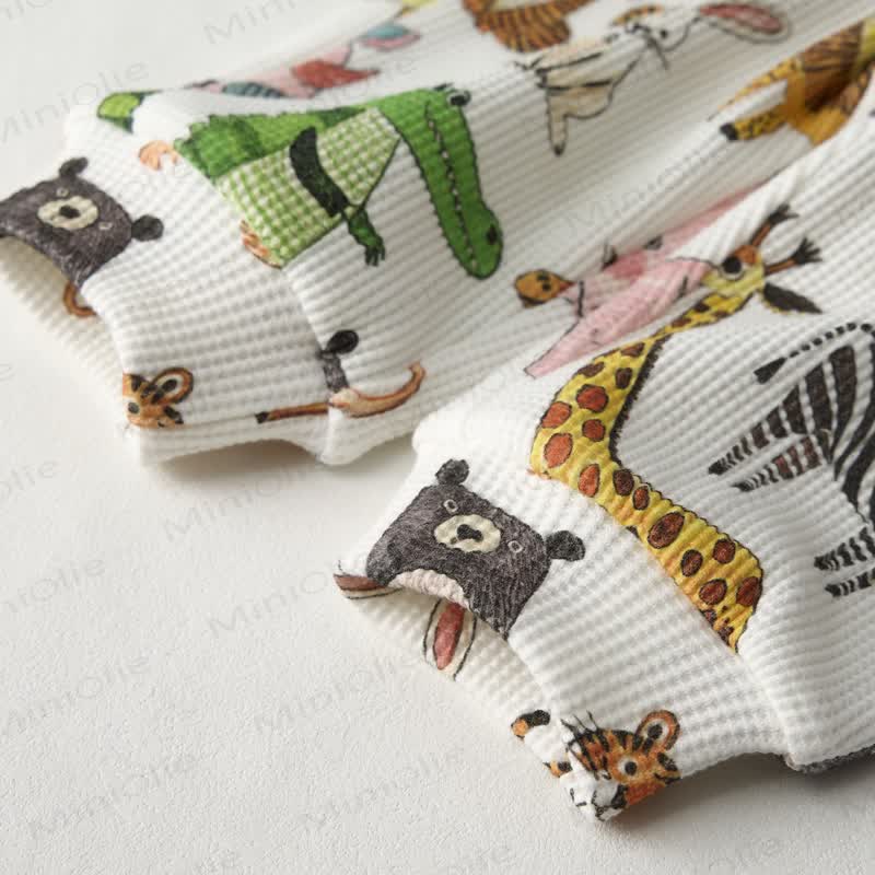 Baby Animal Print Waffle 2-piece Set - image 4