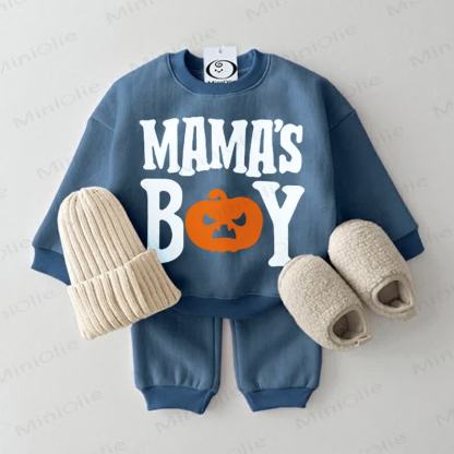 MAMA'S BOY Baby Sweatshirt 2-piece Blue Set - Blue - 2-3T - image 1