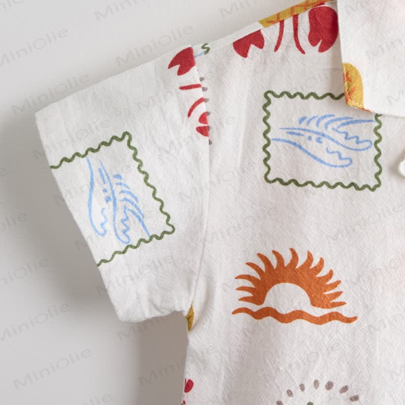 Toddler Boys White Lobster Shirt and Shorts 2-piece Set - image 5
