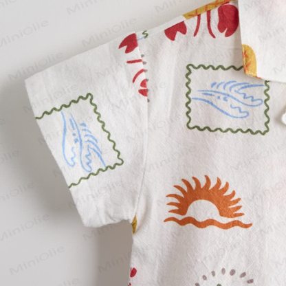 Toddler Boys White Lobster Shirt and Shorts 2-piece Set - image 5