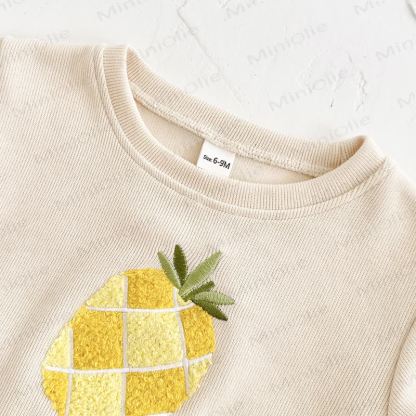 Baby Girl Fruit Print Sweatshirt Leggings with Headband Set - image 3