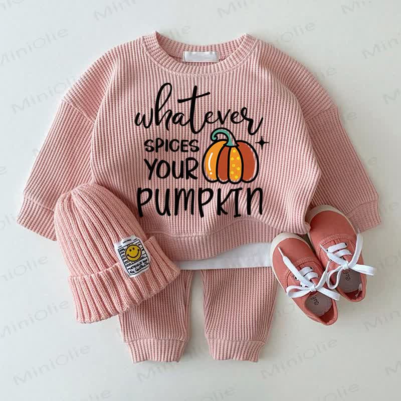 WHATEVERS SPICES YOUR PUMPKIN Baby Pink 2-Piece Set - Pink - 2-3T - image 1