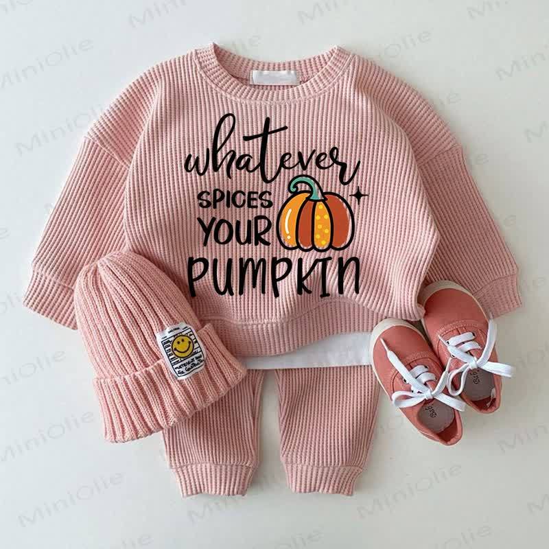 WHATEVERS SPICES YOUR PUMPKIN Baby Pink 2-Piece Set - Pink - 2-3T - image 1