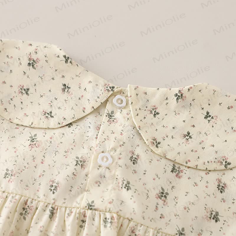 Toddler Girl Long Sleeve Floral Blouse and Denim Pants 2-piece Set - image 7