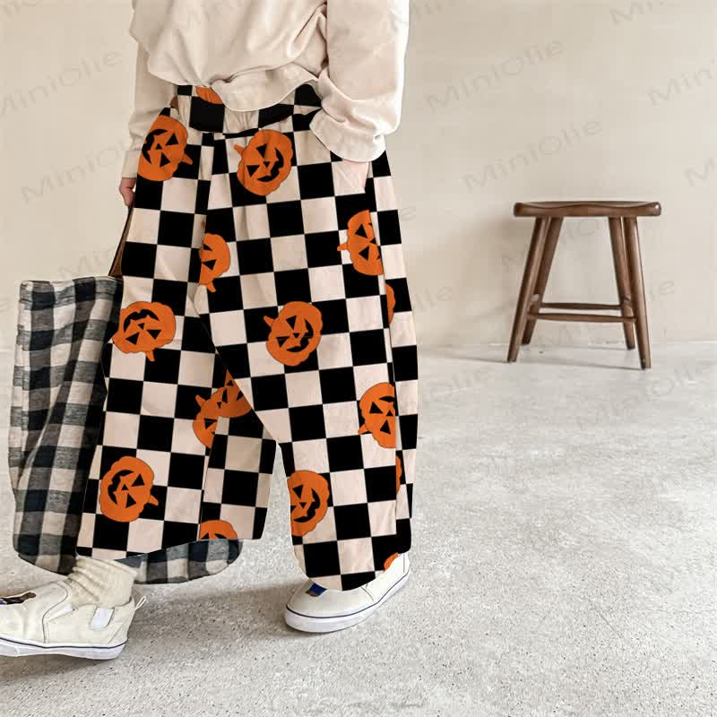 Baby Checkerboard Pumpkin Beige Pants - Beige - 2-3T - image 1