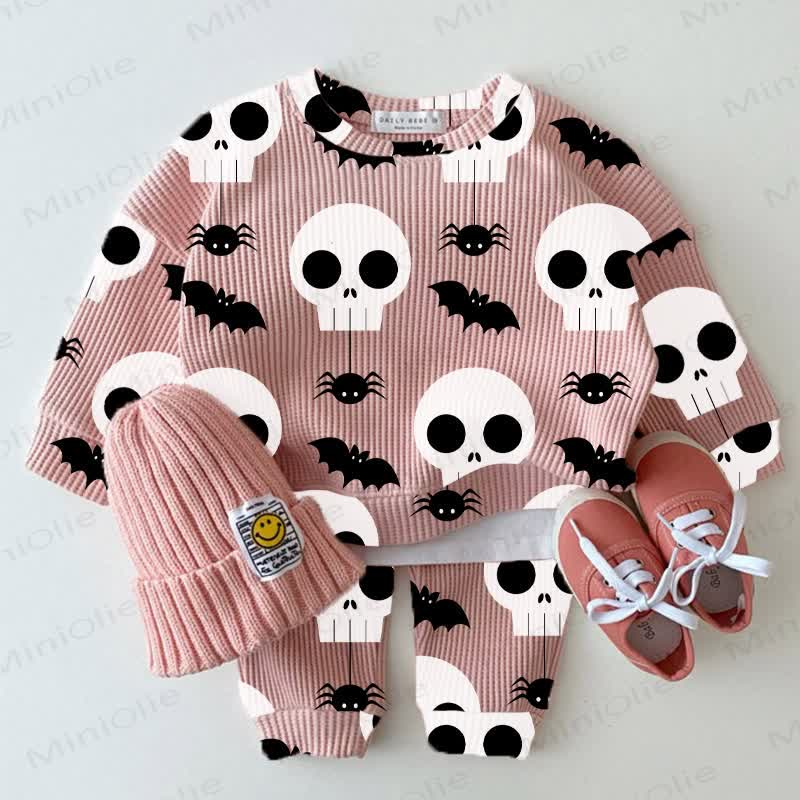 Baby Halloween Elements Pink Waffle 2-piece Set - Pink - 2-3T - image 1