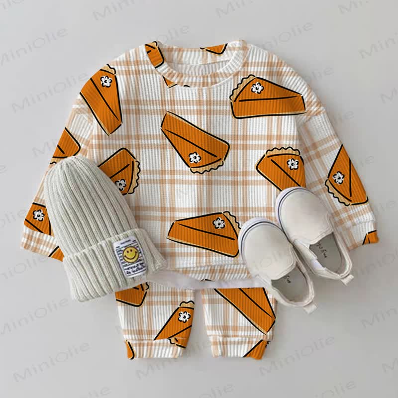 Baby Pumpkin Desserts Waffle 2-piece Set - White - 2-3T - image 1
