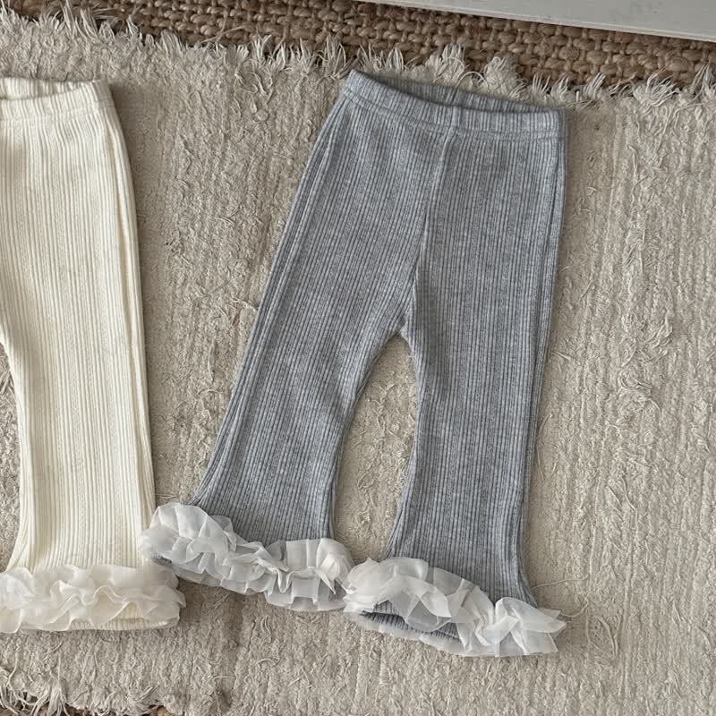 Baby Toddler Girl Ribbed Ruffle Collar Top and Flare Pants Set - image 5