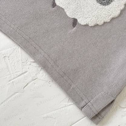 Baby Gray Lamb Raglan Top and Pants Set - image 5