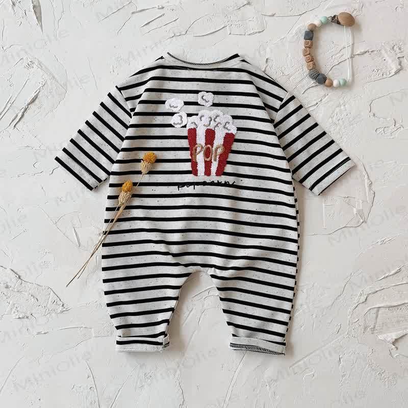 Baby Stripe Food Applique Onesie - Black - 12-18M - image 7