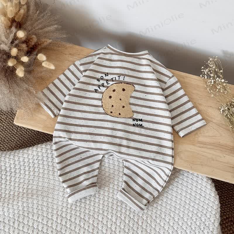Baby Stripe Food Applique Onesie - image 5