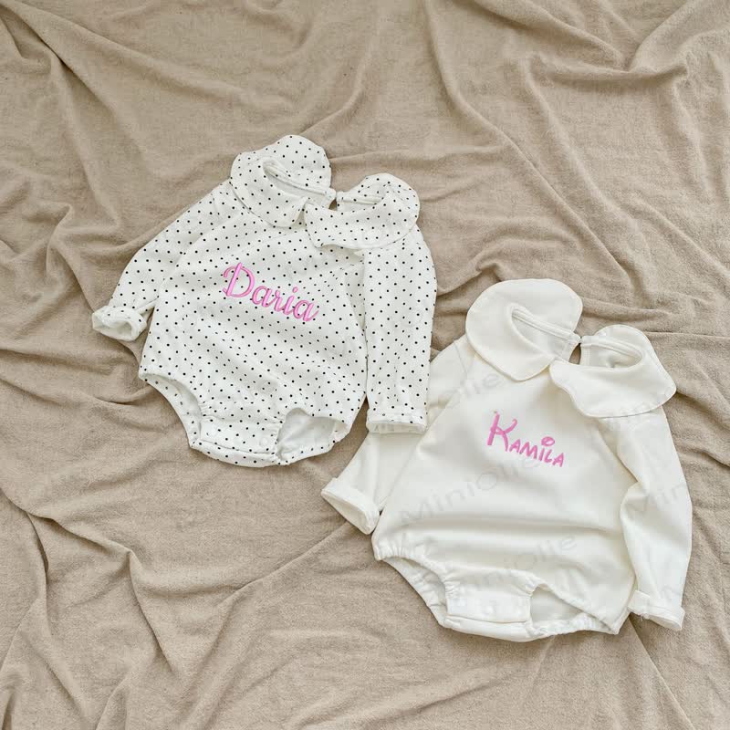 Personalized Baby Name Peter Pan Collar Bodysuit - image 5