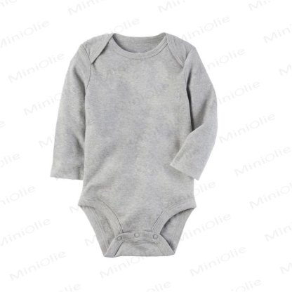 Personalized Baby Name Long Sleeve Bodysuit - Gray - 24M - image 3