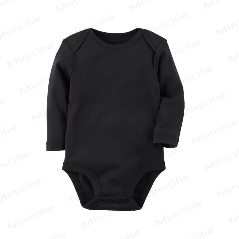 Personalized Baby Name Long Sleeve Bodysuit - Black - 24M - image 5