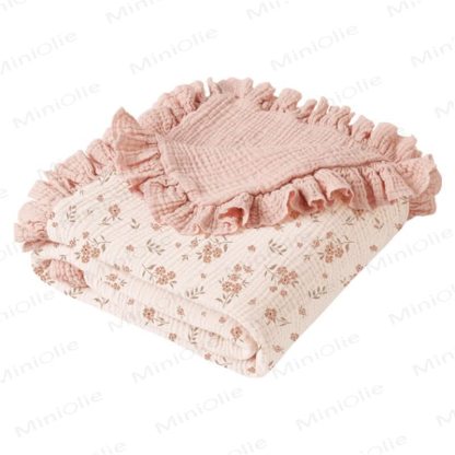 Personalized Baby Name Ruffled Animal/Flower Blanket - Flower - image 9